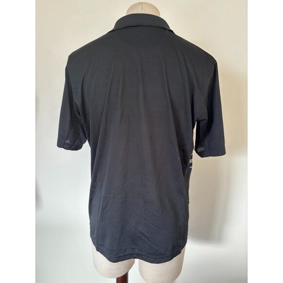 PING Short Sleeve Polo Golf Shirt Mens Sze Large Black Striped DryFibre Dynamics - Picture 6 of 8